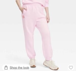 Roller Rabbit x Target Jogger Sweatpants Soft Pink XL New 100% Cotton